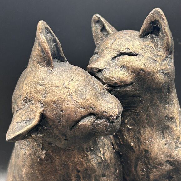 Cats Frith Sculptures Yum Yum and Friend Cold Cast Bronze by Paul Jenkins 6 inch - Picture 2 of 13